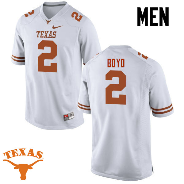 Men #2 Kris Boyd Texas Longhorns College Football Jerseys-White